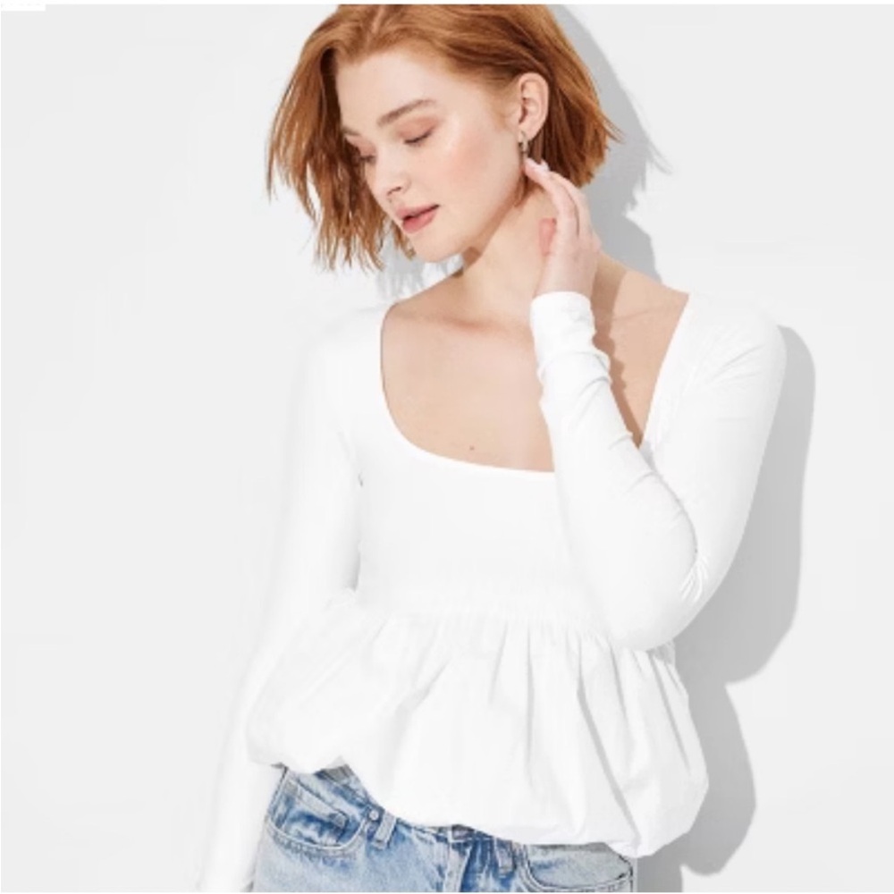 5/$10 New item…Elegant White Women's Top
